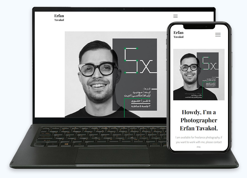 طراحی سایت شرکتی عرفان توکل - سوبلز