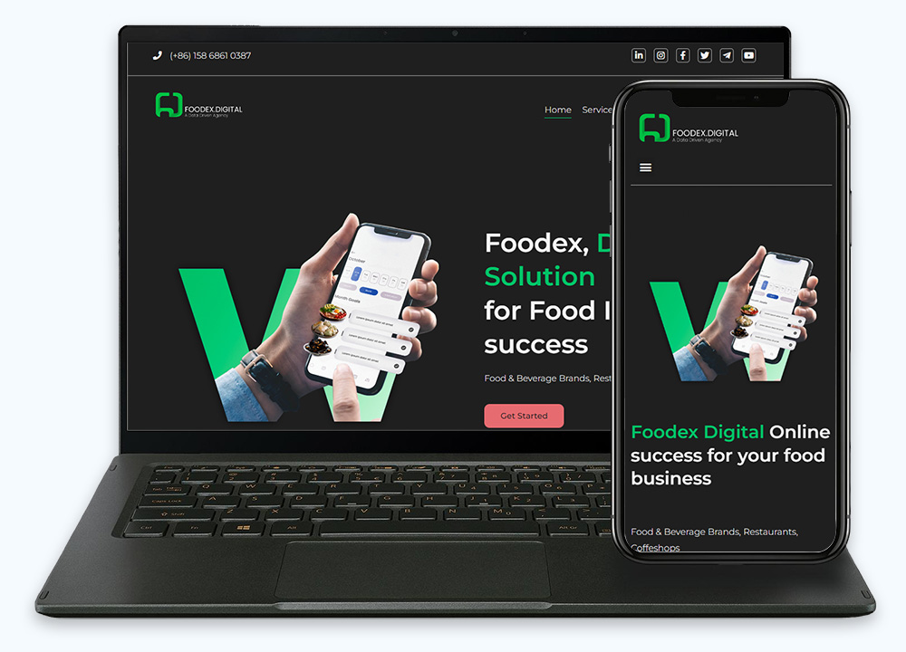 طراحی سایت فودکس دیجیتال - سایت شرکتی