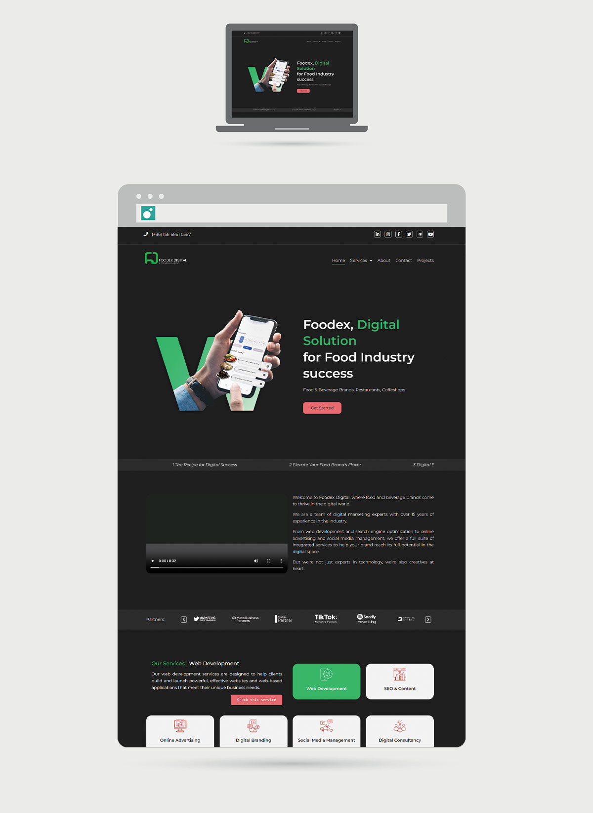 طراحی سایت فودکس دیجیتال - سایت شرکتی