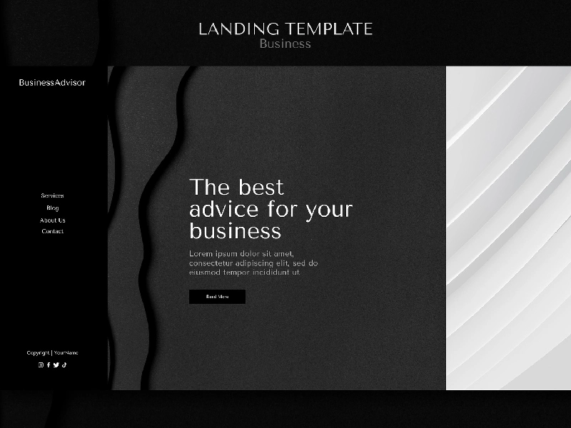 5 ایده طراحی سایت سفید مشکی - نمونه طراحی سایت مشکی و سفید